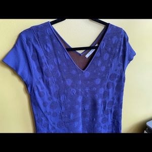 Retro Marc New York Andrew Marc Navy/Cobalt Blue Knit Dress Size Large